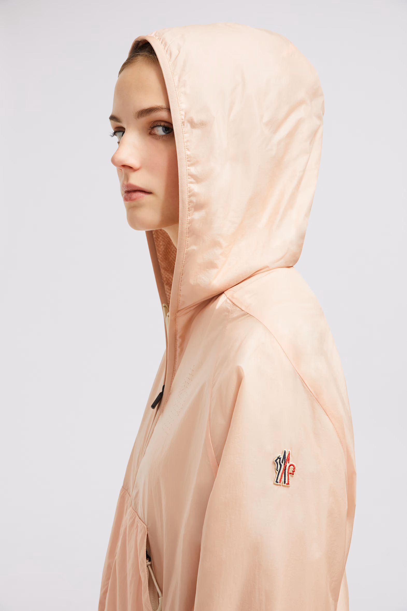 Logo Hoodie Women Pink Moncler 4